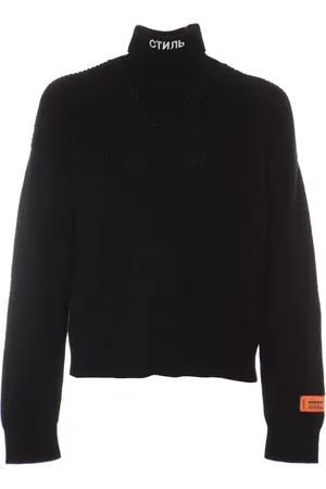 Heron Preston Truien, Heren, Zwart, L, Wol, Turtleneck