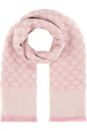 Gucci Accessoires, Dames, Roze, ONE Size, Katoen, Stijlvolle Sjaals en Shawls Collectie