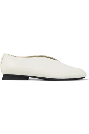 Camper Schoenen, Dames, Wit, 36 EU, Witte leren ballerina