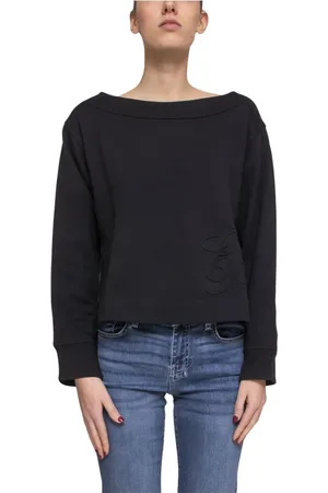 Emporio Armani Sweatshirts & Hoodies, Dames, Zwart, XS, Zwarte Dames Sweatshirt Uc 001