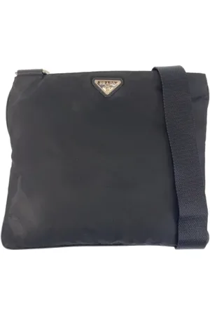 Prada Pre-owned, Heren, Zwart, ONE Size, Nylon, Pre-owned Canvas crossbody-bags
