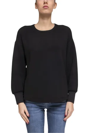 Emporio Armani Sweatshirts & Hoodies, Dames, Zwart, M, Zwarte Dames Sweatshirt Uc 001