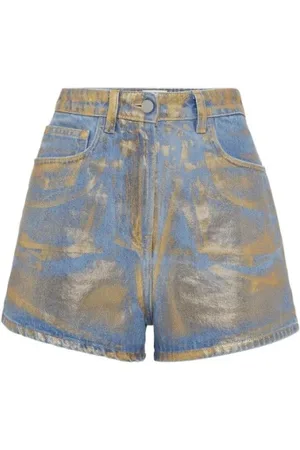 MVP Wardrobe Korte broeken, Dames, Geel, XS, Denim, Dafne Denim Shorts