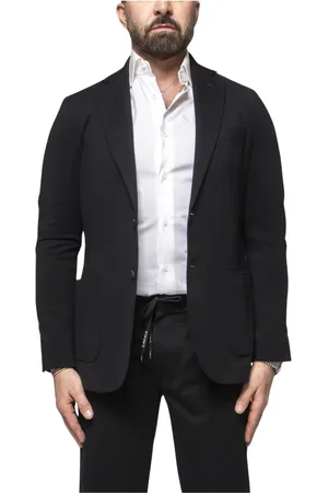 Circolo Jassen, Heren, Zwart, M, Zwarte Piquet Jas voor Mannen