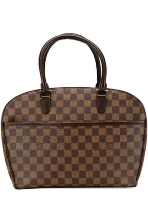 LOUIS VUITTON Pre-owned, Dames, Bruin, ONE Size, Leer, Tweedehands Canvas handtassen