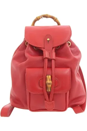 Gucci Pre-owned, Dames, Rood, ONE Size, Leer, Pre-owned Leather backpacks
