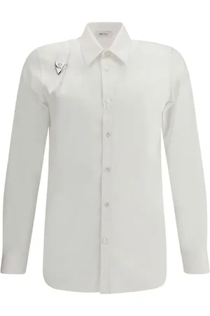 Alexander McQueen Overhemden, Heren, Wit, L, Katoen, Oversized Shirt van Katoenpopeline