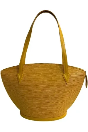 LOUIS VUITTON Pre-owned, Dames, Geel, ONE Size, Leer, Tweedehands leren Louis Vuitton tassen