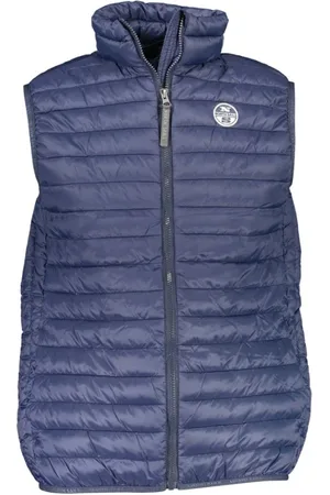 North Sails Jassen, Heren, Blauw, 2Xl, Blauwe Polyamide Mouwloze Avonturenjas