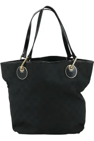 Gucci Pre-owned, Dames, Zwart, ONE Size, Pre-owned Canvas totes