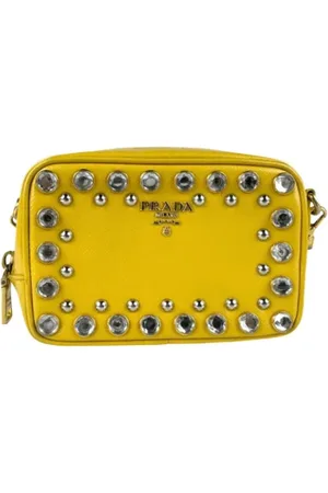 Prada Pre-owned, Dames, Geel, ONE Size, Leer, Pre-owned Leather prada-bags
