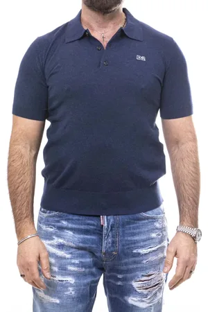 Dsquared2 Tops, Heren, Blauw, XL, Blauwe Heren Trui