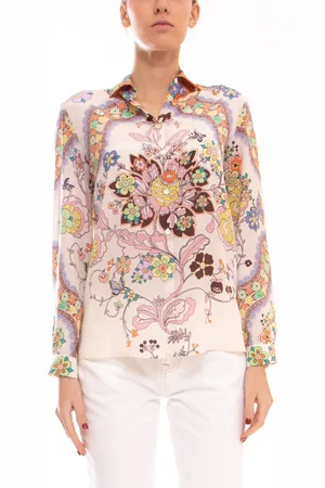 Etro Blouses & Shirts, Dames, Veelkleurig, XS, Gestreepte Damesoverhemd