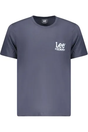 Lee Tops, Heren, Blauw, 2Xl, Katoen, Blauw Katoen Heren T-Shirt
