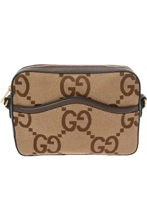 Gucci Pre-owned, Heren, Bruin, ONE Size, Pre-owned Canvas gucci-bags