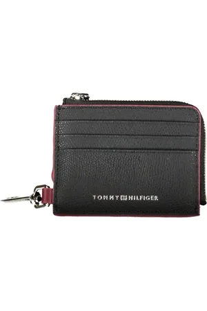 Tommy Hilfiger Accessoires, Heren, Zwart, ONE Size, Leer, Leren kaarthouder met rits