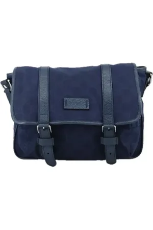 Gucci Pre-owned, Heren, Blauw, ONE Size, Pre-owned Canvas gucci-bags