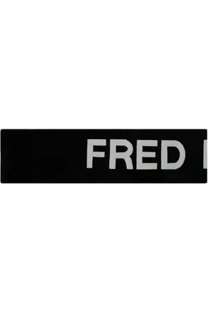 Fred Perry Accessoires, Heren, Zwart, ONE Size, Katoen, Grafisch Print Zwart & Wit Sjaal