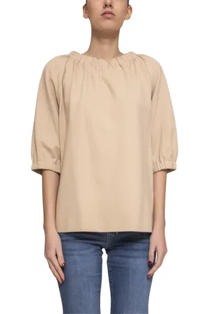 LIVIANA CONTI Blouses & Shirts, Dames, , S, Striksluiting Blouse Stijlvol V53-0 Gerst