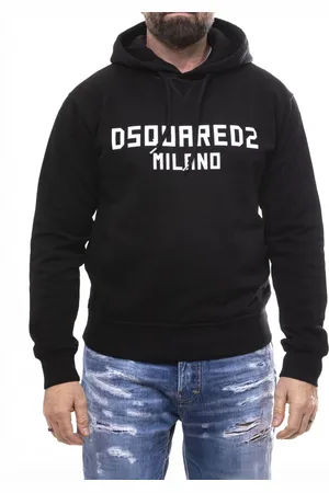 Dsquared2 Sweatshirts & Hoodies, Heren, Zwart, M, Zwart en wit sweatshirt voor mannen