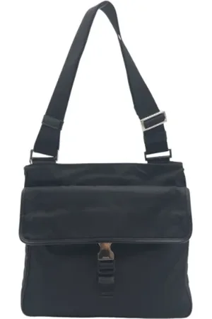 Prada Pre-owned, Heren, Zwart, ONE Size, Nylon, Pre-owned Canvas prada-bags