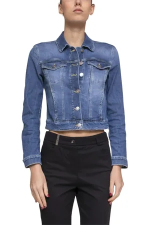 Dondup Jassen, Dames, Blauw, XS, Denim, Denim Damesjas
