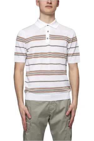 PESERICO SIGN Tops, Heren, Veelkleurig, L, Witte Gebreide Trui voor Mannen