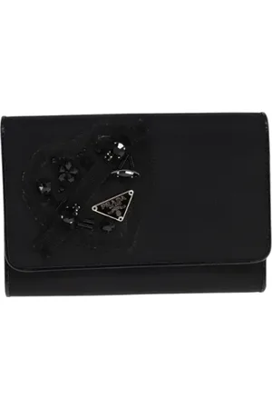 Prada Pre-owned, Dames, Zwart, ONE Size, Pre-owned Fabric wallets