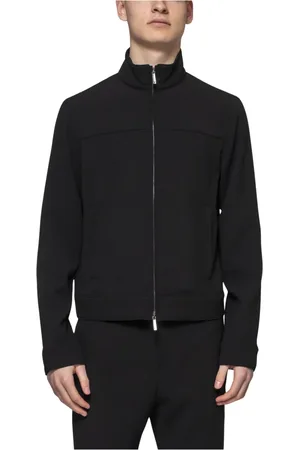 Emporio Armani Sweatshirts & Hoodies, Heren, Zwart, M, Zwarte Beauty Blouson Jas
