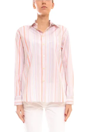 Etro Blouses & Shirts, Dames, Veelkleurig, XS, Gestreepte Damesoverhemd
