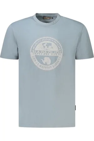 Napapijri Tops, Heren, Blauw, 2Xl, Katoen, Grijze Katoenen Heren T-shirt