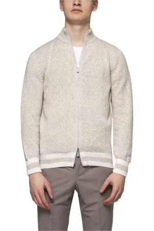 ELEVENTY Truien, Heren, , S, Sand+Witte Trui voor Mannen