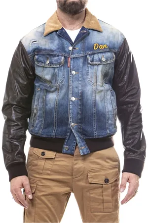 Dsquared2 Jassen, Heren, Blauw, XL, Navy Heren Kaban Jas