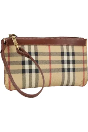 Burberry Pre-owned, Dames, , ONE Size, Pre-owned Canvas clutches