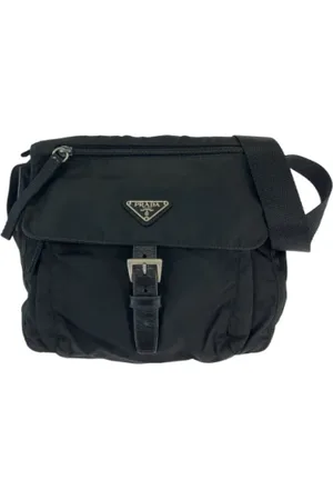Prada Pre-owned, Heren, Zwart, ONE Size, Pre-owned Canvas crossbody-bags