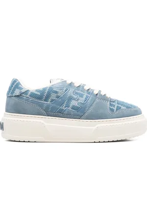 Fendi Schoenen, Dames, Blauw, 38 EU, Denim, Heldere Blauwe Denim Sneakers
