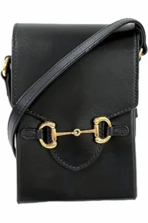 Gucci Pre-owned, Heren, Zwart, ONE Size, Pre-owned Leather gucci-bags