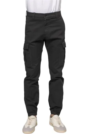ELEVENTY Broeken, Heren, Zwart, W31, Zwarte Cargo Broek voor Mannen