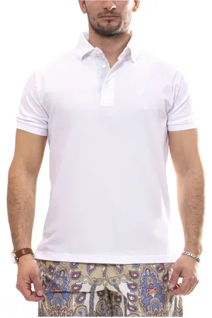 Etro Tops, Heren, Wit, S, Witte Polo Shirt Rome Stijl