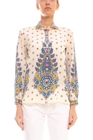 Etro Blouses & Shirts, Dames, Veelkleurig, M, Gestreepte Damesoverhemd