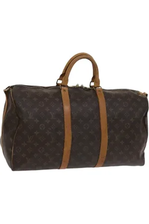LOUIS VUITTON Pre-owned, Dames, Bruin, ONE Size, Leer, Tweedehands Canvas Louis Vuitton tassen