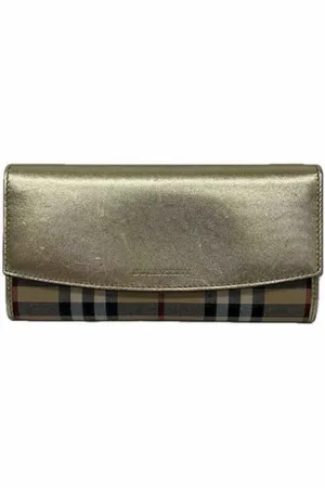 Burberry Pre-owned, Dames, Geel, ONE Size, Leer, Tweedehands leren portemonnees