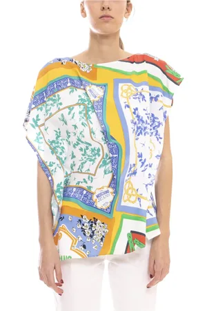 Moschino Blouses & Shirts, Dames, Veelkleurig, S, Crepe Shirt voor Vrouwen