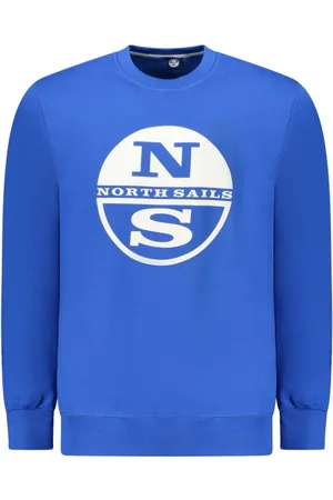 North Sails Sweatshirts & Hoodies, Heren, Blauw, 3Xl, Katoen, Blauwe Katoenen Heren Trui
