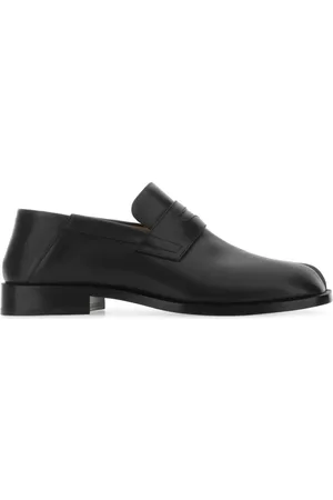 Maison Margiela Schoenen, Heren, Zwart, 40 EU, Zwarte leren Tabi loafers