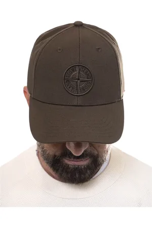 Stone Island Accessoires, Heren, Groen, ONE Size, Katoen, Katoen Rep Oogje Hoed