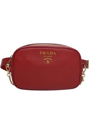 Prada Pre-owned, Dames, Rood, ONE Size, Leer, Pre-owned Leather crossbody-bags