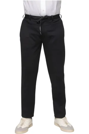 Circolo Broeken, Heren, Zwart, M, Zwarte Piquet Broek voor Mannen
