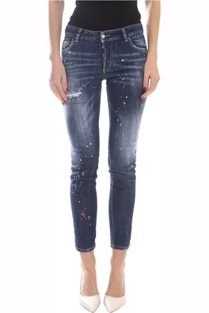 Dsquared2 Jeans, Dames, Blauw, XS, Navy 5-Pocket Broeken Vrouwen