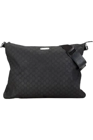 Gucci Pre-owned, Heren, Zwart, ONE Size, Leer, Pre-owned Canvas gucci-bags